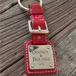 Dooney & Bourke Cherry 🍒 Red Patent Leather Key Fob - Rare Find!!